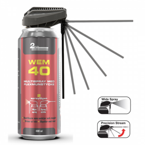 2M Wem 40 Multispray 400Ml, Smart Straw