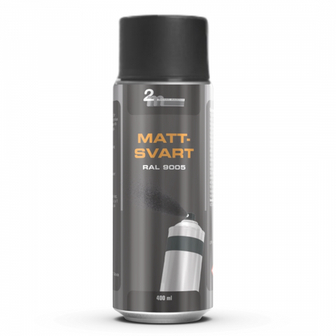 2M Sprayfärg Mattsvart Ral9005 400M