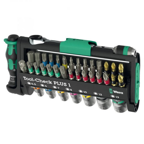 Wera Tool-Check Plus 1 Bits Assortment With Ratchet + Sockets