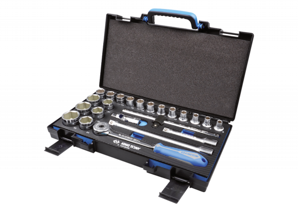 Kingtony-1/2" 6 Points Metric Sockets And Accessories Set - 23 Pcs