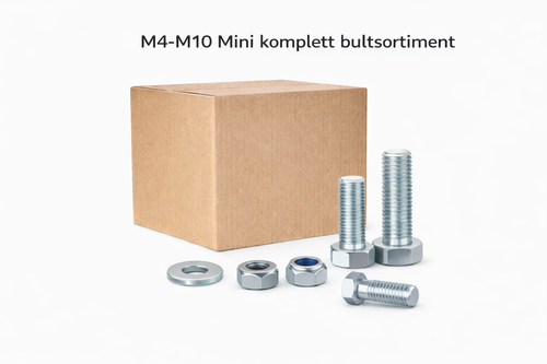 M4-M10 Bultsortiment Komplett Hel/delgängat 2850 delar 27KG!