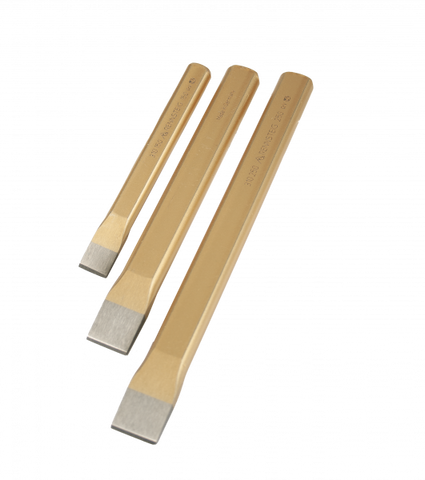 Rennsteig Huggmejselset Flatmejslar 3 Pcs