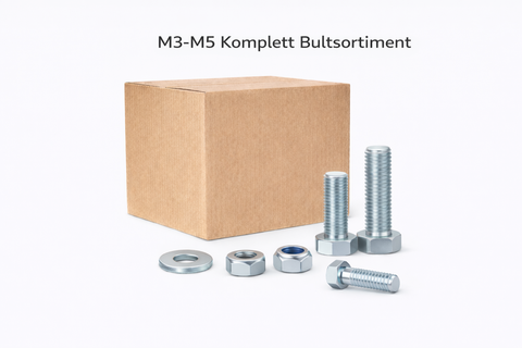 M3-M5 Bultsortiment Hel/delgängat KOMPLETT 13.5KG