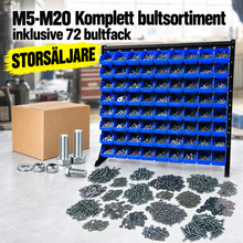 M5-M20 Komplett bultsortiment Inklusive 72 bultfack 6875 delar STORSÄLJARE