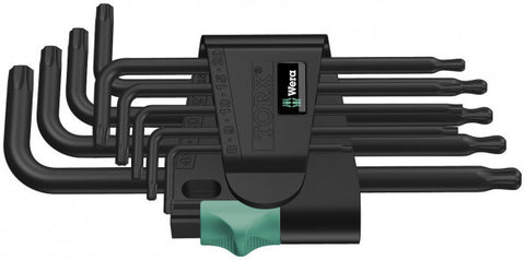 Wera 967 Pkl/9 Insexnyckelsats Torx/Kula 1 X Tx 8X76; 1 X Tx 9X79; 1 X Tx 10X85; 1 X Tx 15
