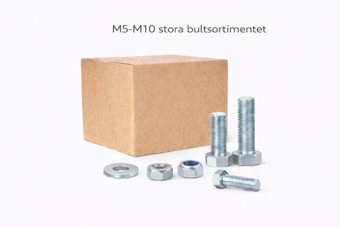 M5-M10 Stora bultsortimentet 62KG! Hel/delgängat påfyllningskit 8200 delar